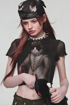 Style Core Aesthetics, New Style Trends - Princess Cat Crop Top