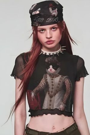 Style Core Aesthetics, New Style Trends - Princess Cat Crop Top