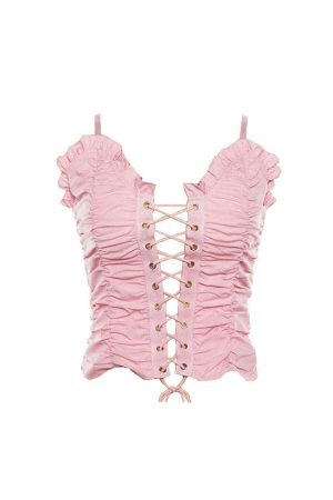 Style Core Aesthetics, New Style Trends - Princess  Lace Up Top