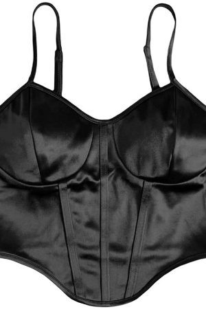 Style Core Aesthetics, New Style Trends - Princess Mood Satin Corset Top