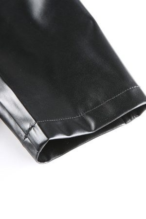 Style Core Aesthetics, New Style Trends - PU Leather Casual Blazer Jacket