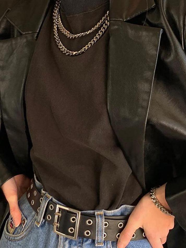 Style Core Aesthetics, New Style Trends - PU Leather Casual Blazer Jacket Style Core Aesthetics, New Style Trends - PU Leather Casual Blazer Jacket