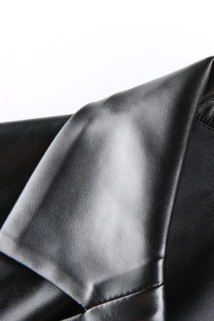 Style Core Aesthetics, New Style Trends - PU Leather Casual Blazer Jacket