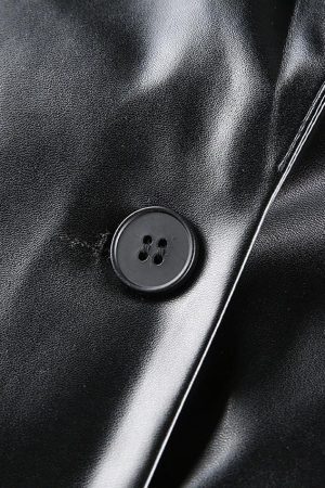 Style Core Aesthetics, New Style Trends - PU Leather Casual Blazer Jacket