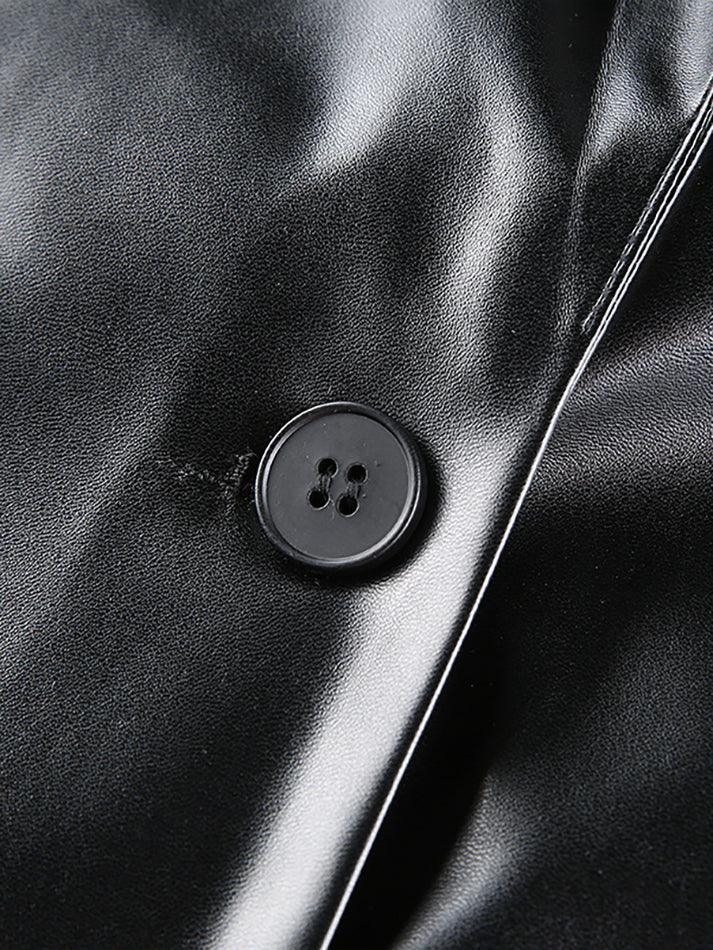 Style Core Aesthetics, New Style Trends - PU Leather Casual Blazer Jacket Style Core Aesthetics, New Style Trends - PU Leather Casual Blazer Jacket