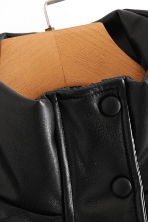 Style Core Aesthetics, New Style Trends - Puffer Jacket Pu Leather Puffer Jacket