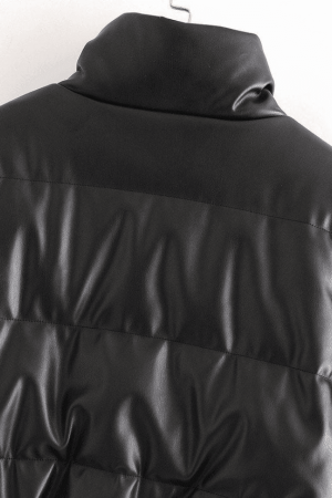 Style Core Aesthetics, New Style Trends - Puffer Jacket Pu Leather Puffer Jacket