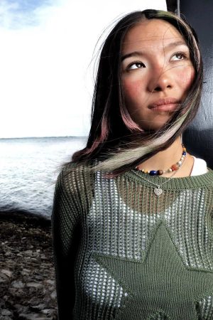 Style Core Aesthetics, New Style Trends - Pull en Maille Ajourée Y2K Stargaze