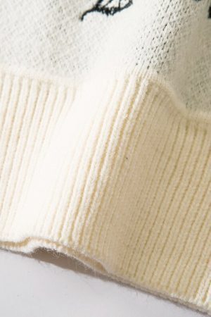 Style Core Aesthetics, New Style Trends - Pull tricoté streetwear Y2K avec graphique 3D Doberman 'Andreilee'