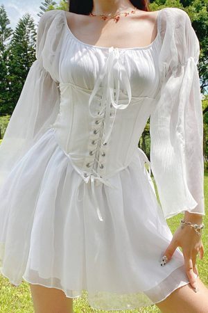 Style Core Aesthetics, New Style Trends - Pure Bliss Dress & Corset Co-Ord