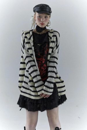 Style Core Aesthetics, New Style Trends - Rabbit Ears Hooded Cardigan Jacket