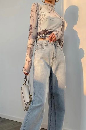 Style Core Aesthetics, New Style Trends - Renaissance Heads Mesh Top