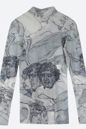 Style Core Aesthetics, New Style Trends - Renaissance Heads Mesh Top