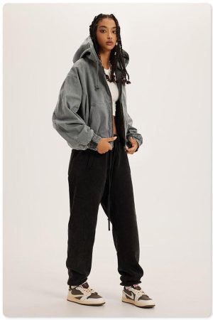 Style Core Aesthetics, New Style Trends - Retro Zip-Up Hoodie