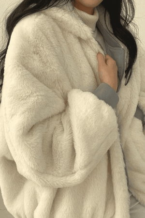 Style Core Aesthetics, New Style Trends - Reversible Oversize Fleece Hooded Jacket