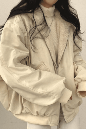 Style Core Aesthetics, New Style Trends - Reversible Oversize Fleece Hooded Jacket