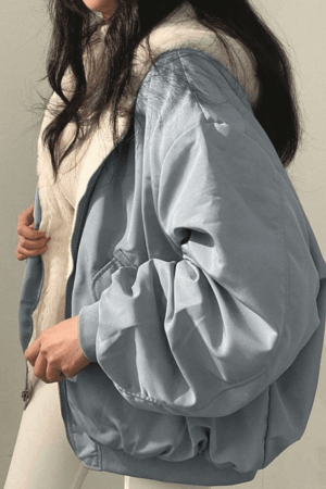 Style Core Aesthetics, New Style Trends - Reversible Oversize Fleece Hooded Jacket