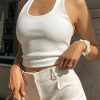 Style Core Aesthetics, New Style Trends - Ribbed Halter Tank Top