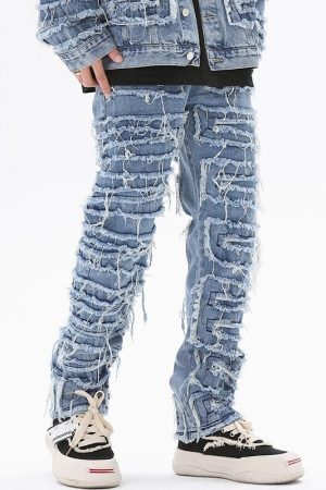 Style Core Aesthetics, New Style Trends - 'Ripples' Jeans