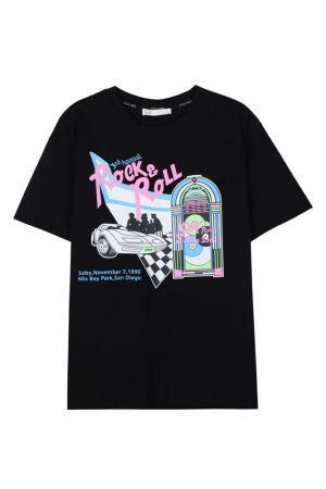 Style Core Aesthetics, New Style Trends - Rock N' Roll Graphique T-Shirt