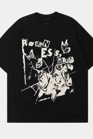 Style Core Aesthetics, New Style Trends - 'Rose club' T shirt