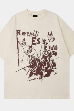 Style Core Aesthetics, New Style Trends - 'Rose club' T shirt