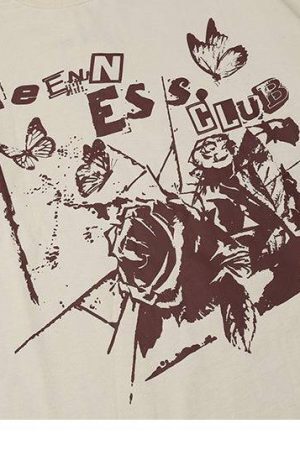 Style Core Aesthetics, New Style Trends - 'Rose club' T shirt