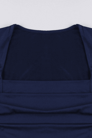 Style Core Aesthetics, New Style Trends - Ruched Scoop Neck Crop Tank Top