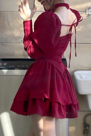 Style Core Aesthetics, New Style Trends - Ruffled Layered Corset Mini Dress