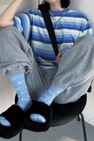 Style Core Aesthetics, New Style Trends - Run Your Game Striped T-Shirt