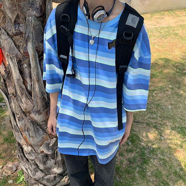 Style Core Aesthetics, New Style Trends - Run Your Game Striped T-Shirt Style Core Aesthetics, New Style Trends - Run Your Game Striped T-Shirt