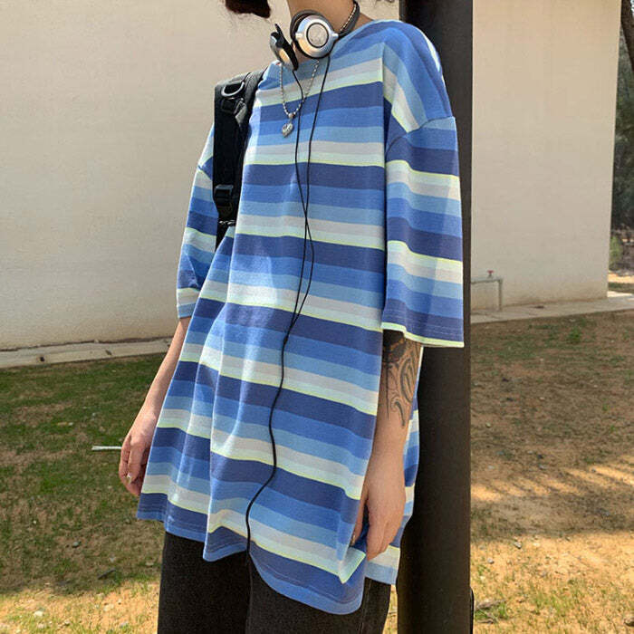 Style Core Aesthetics, New Style Trends - Run Your Game Striped T-Shirt Style Core Aesthetics, New Style Trends - Run Your Game Striped T-Shirt