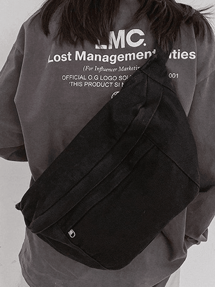 Style Core Aesthetics, New Style Trends - Sac à bandoulière à capacité de lavage vintage Style Core Aesthetics, New Style Trends - Sac à bandoulière à capacité de lavage vintage