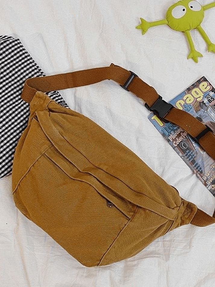 Style Core Aesthetics, New Style Trends - Sac à bandoulière à capacité de lavage vintage Style Core Aesthetics, New Style Trends - Sac à bandoulière à capacité de lavage vintage