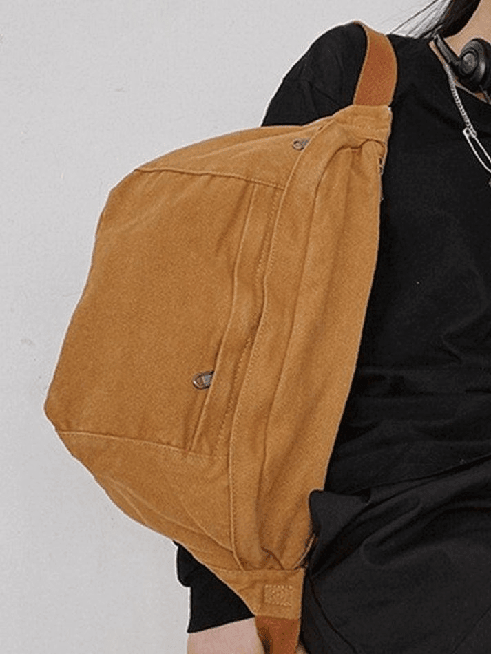 Style Core Aesthetics, New Style Trends - Sac à bandoulière à capacité de lavage vintage Style Core Aesthetics, New Style Trends - Sac à bandoulière à capacité de lavage vintage