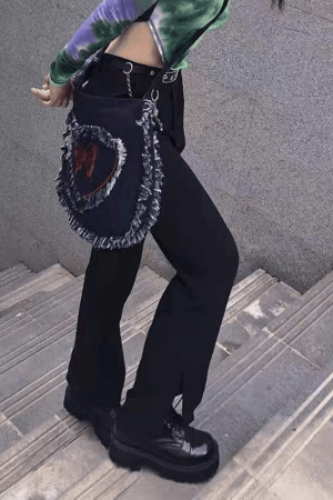 Style Core Aesthetics, New Style Trends - Sac à bandoulière à imprimé papillon Y2k