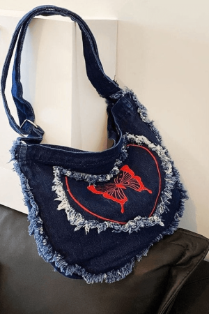 Style Core Aesthetics, New Style Trends - Sac à bandoulière à imprimé papillon Y2k