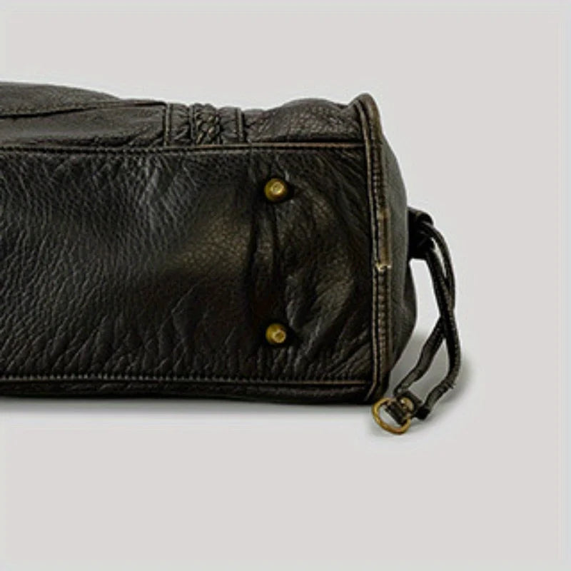 Style Core Aesthetics, New Style Trends - Sac bandoulière Y2K rétro moto en simili cuir Style Core Aesthetics, New Style Trends - Sac bandoulière Y2K rétro moto en simili cuir