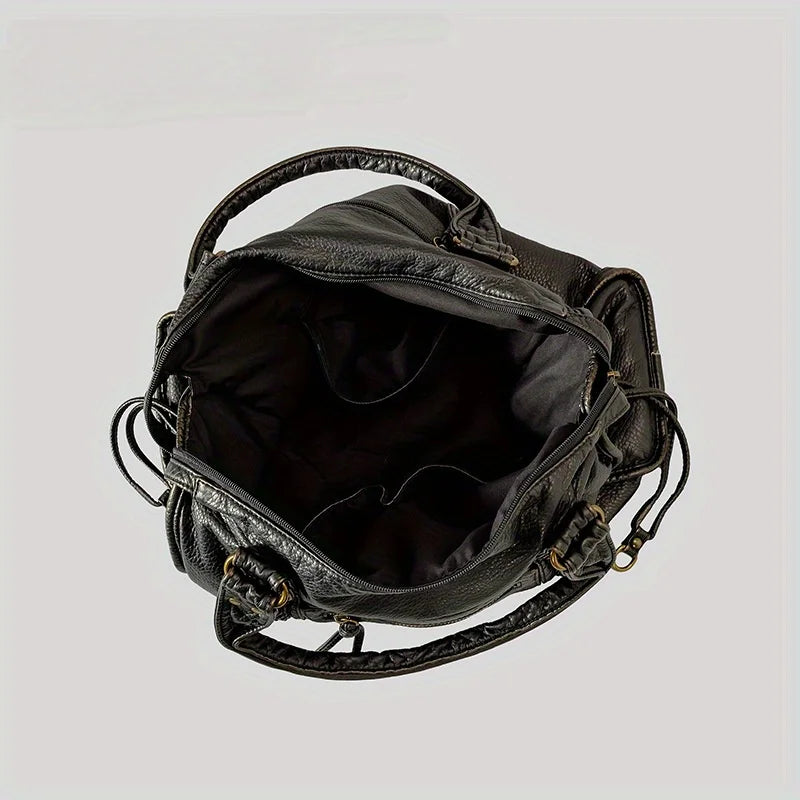 Style Core Aesthetics, New Style Trends - Sac bandoulière Y2K rétro moto en simili cuir Style Core Aesthetics, New Style Trends - Sac bandoulière Y2K rétro moto en simili cuir