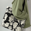 Style Core Aesthetics, New Style Trends - Sac cabas en toile à imprimé visage monochrome