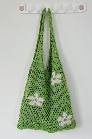 Style Core Aesthetics, New Style Trends - Sac éco à bandoulière à fleurs découpées