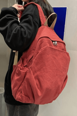 Style Core Aesthetics, New Style Trends - Sac à dos Vintage Wash College School