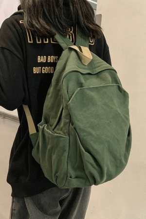 Style Core Aesthetics, New Style Trends - Sac à dos Vintage Wash College School