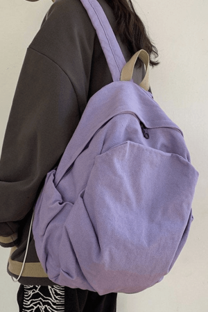 Style Core Aesthetics, New Style Trends - Sac à dos Vintage Wash College School