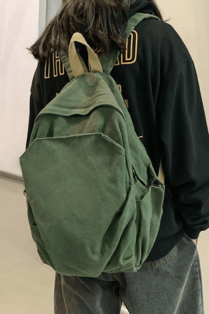 Style Core Aesthetics, New Style Trends - Sac à dos Vintage Wash College School