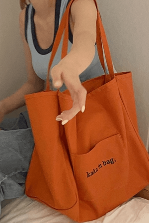 Style Core Aesthetics, New Style Trends - Sac fourre-tout à poche à motif de lettres