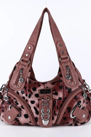 Style Core Aesthetics, New Style Trends - Sac à main leopard Y2K Grunge