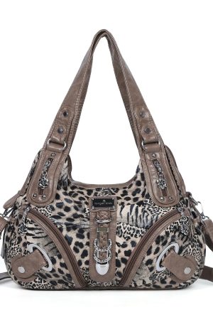 Style Core Aesthetics, New Style Trends - Sac à main leopard Y2K Grunge