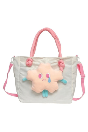 Style Core Aesthetics, New Style Trends - Sac messager grande capacité Star en toile