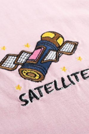 Style Core Aesthetics, New Style Trends - Satellite Embroidered T-Shirt